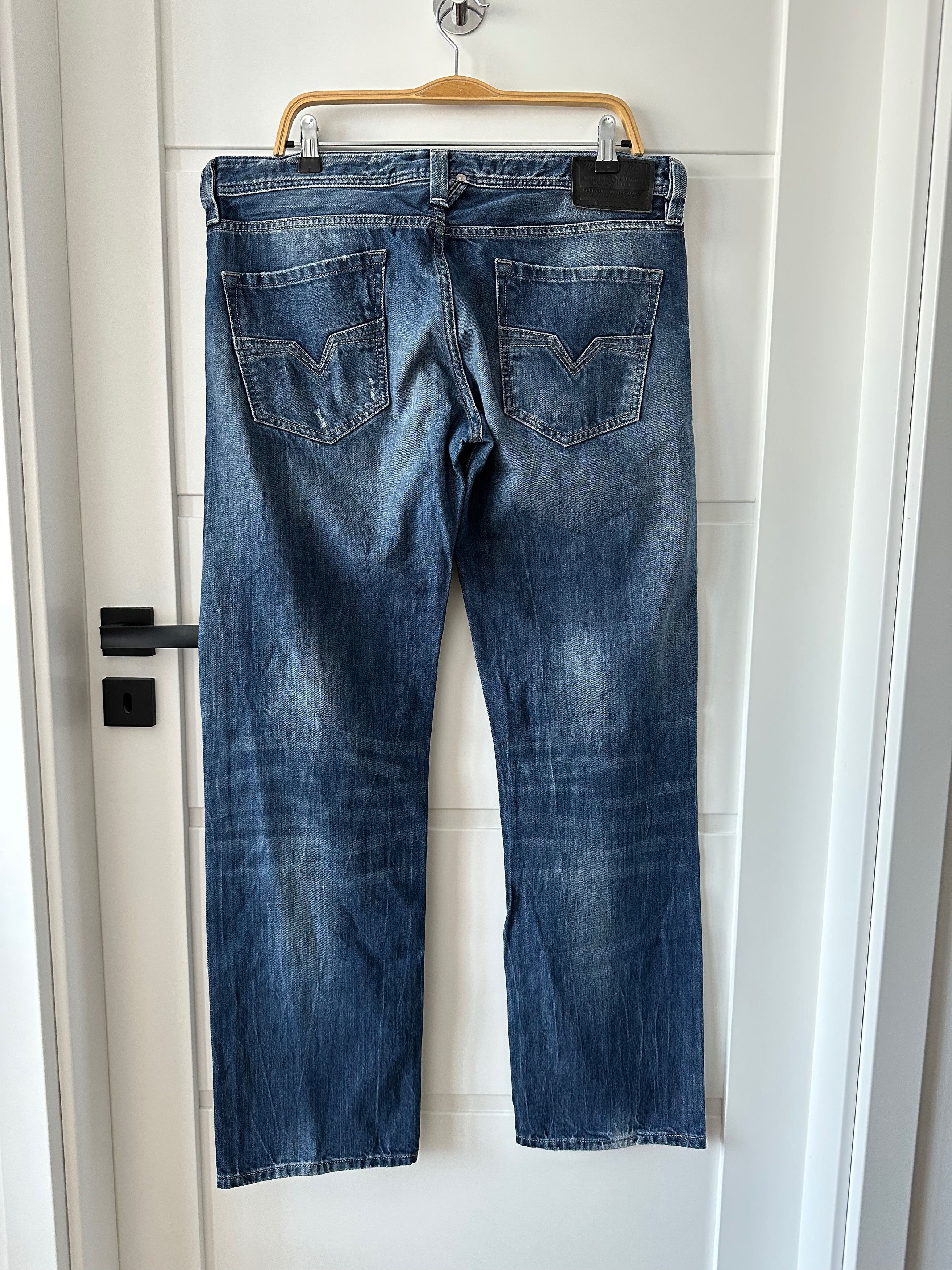 Diesel DIESEL Larkee washed blue denim regular straight pants Size US 35 - 7 Thumbnail