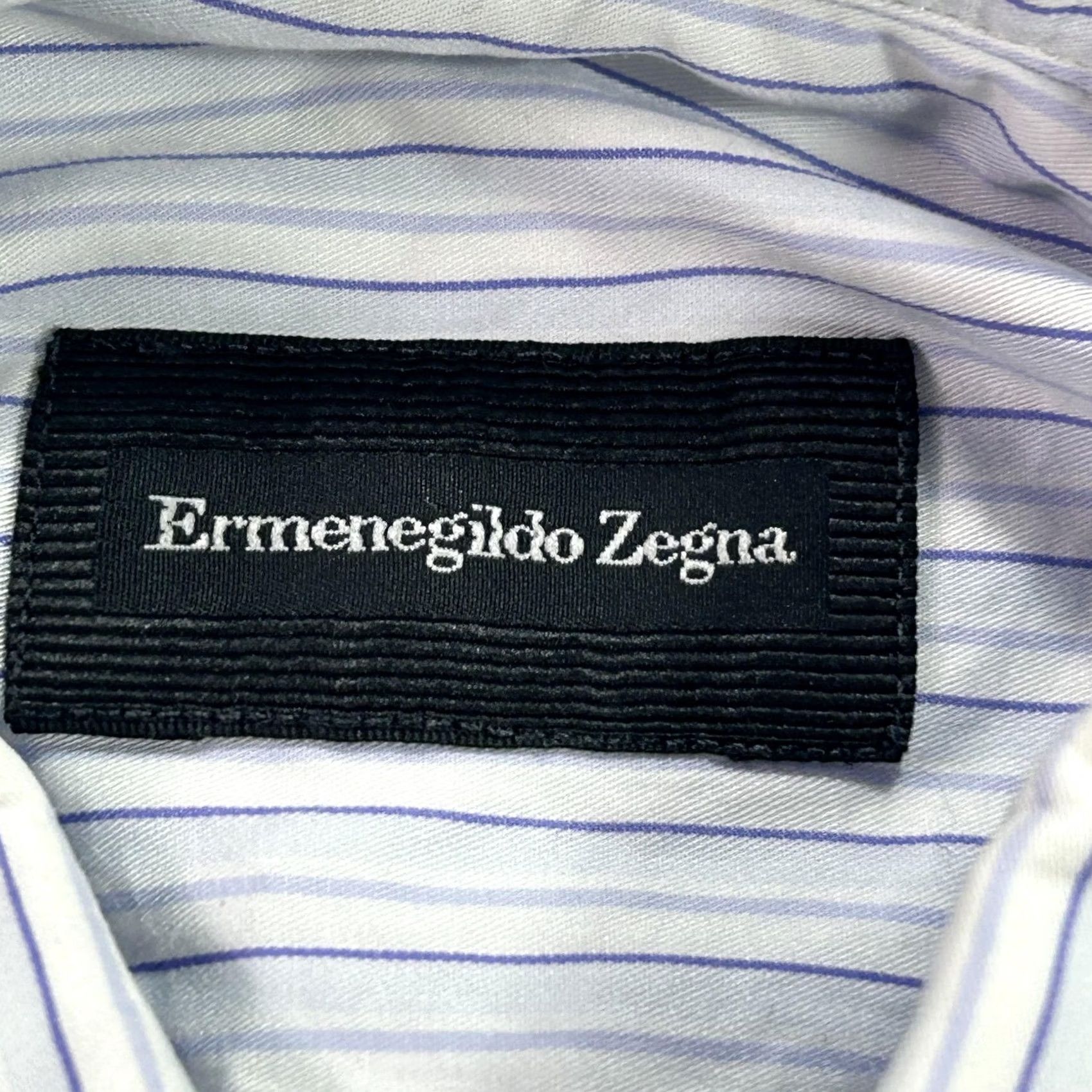 Ermenegildo Zegna Ermenegildo Zegna Dress Shirt Mens Regular Fit Cotton Stripe White 15.5 34/35 Size 42R - 4 Thumbnail