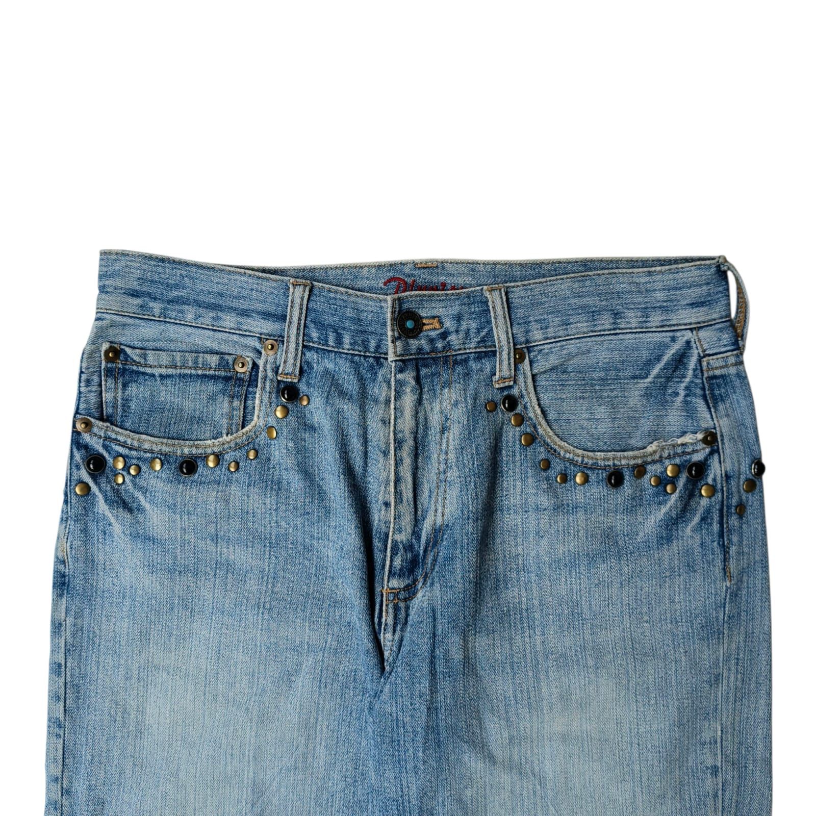 Japanese Brand Pluvious Rivet Studded Trousers Denim Pants Size US 30 / EU 46 - 4 Thumbnail