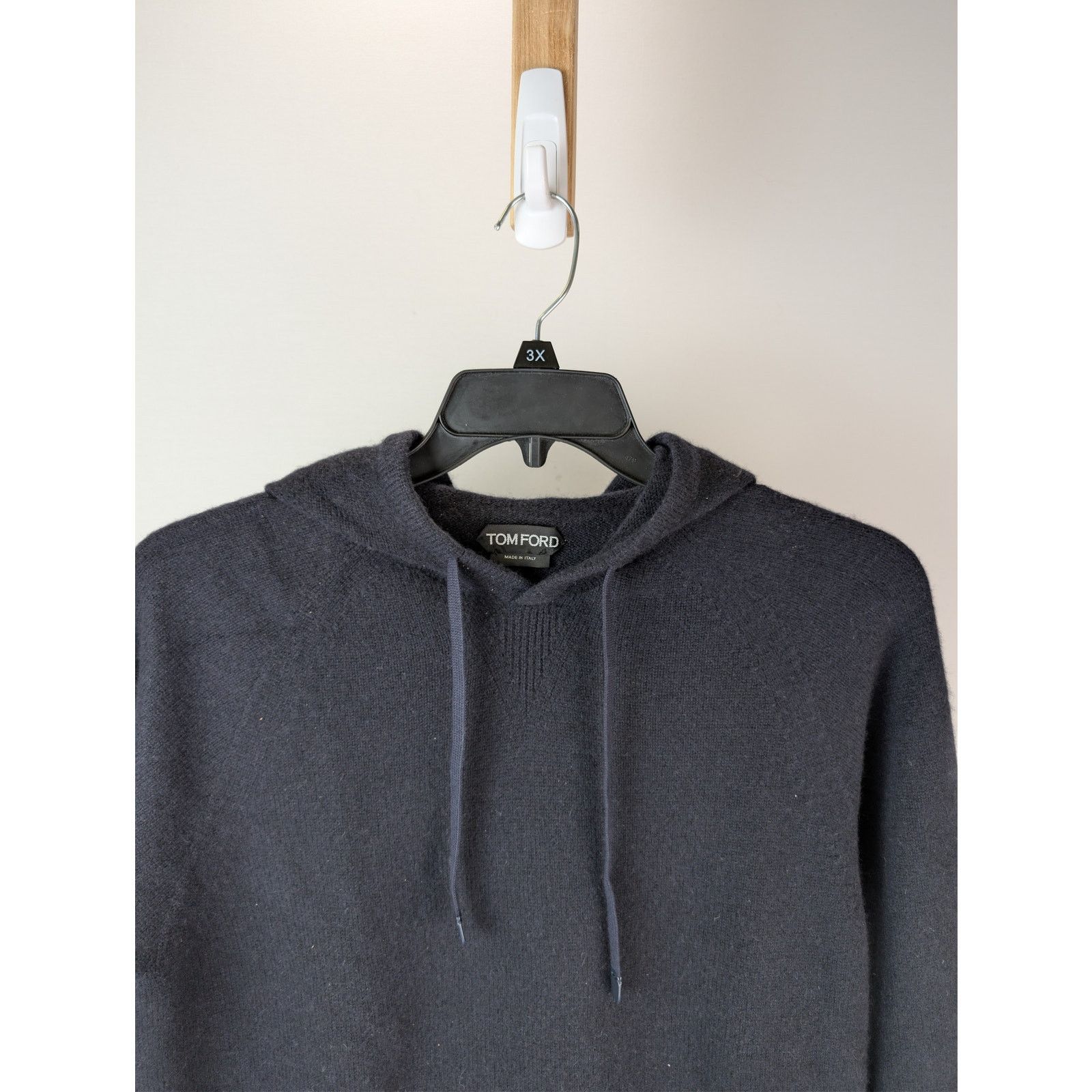Tom Ford o1rshd1 CC20 Cashmere Hooded Sweatshirt in Black Size US M / EU 48-50 / 2 - 7 Thumbnail