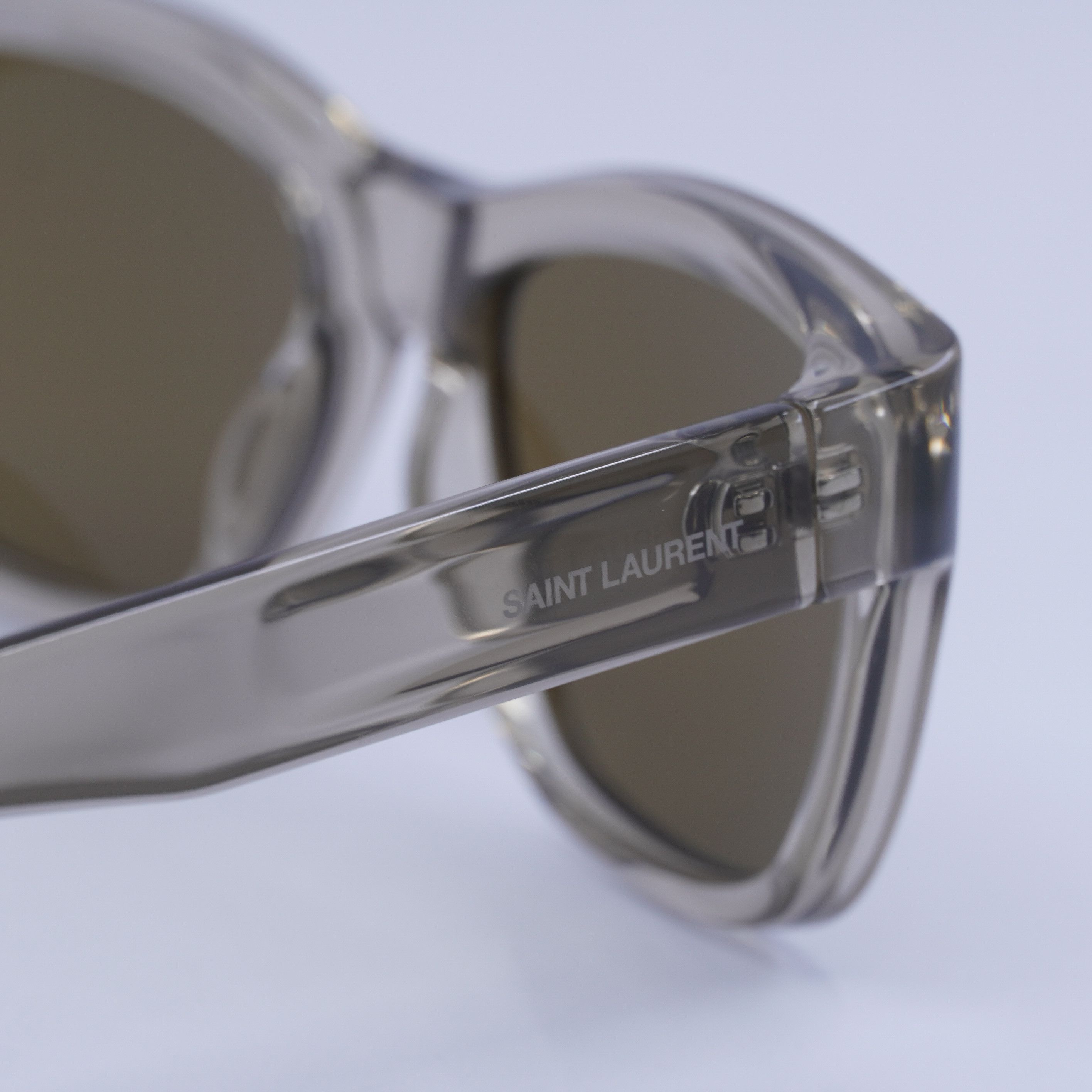 Saint Laurent Paris New Saint Laurent SL674 005 Transparent Beige Sunglasses Size ONE SIZE - 8 Thumbnail