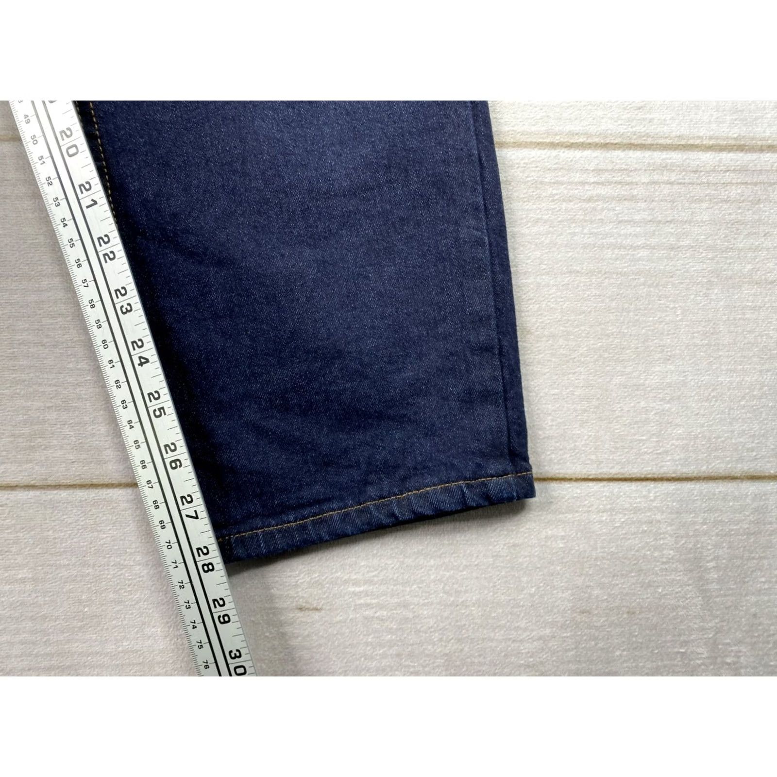 Mott & Bow Mott & Bow Jeans Mens 31x28 Boyfriend Denim Dark Wash Pockets Zip Stretch Relaxed Regular Blue City College Preppy Womens, 31x28, Denim, Jeans Size 24" / US 00 / IT 34 - 6 Thumbnail