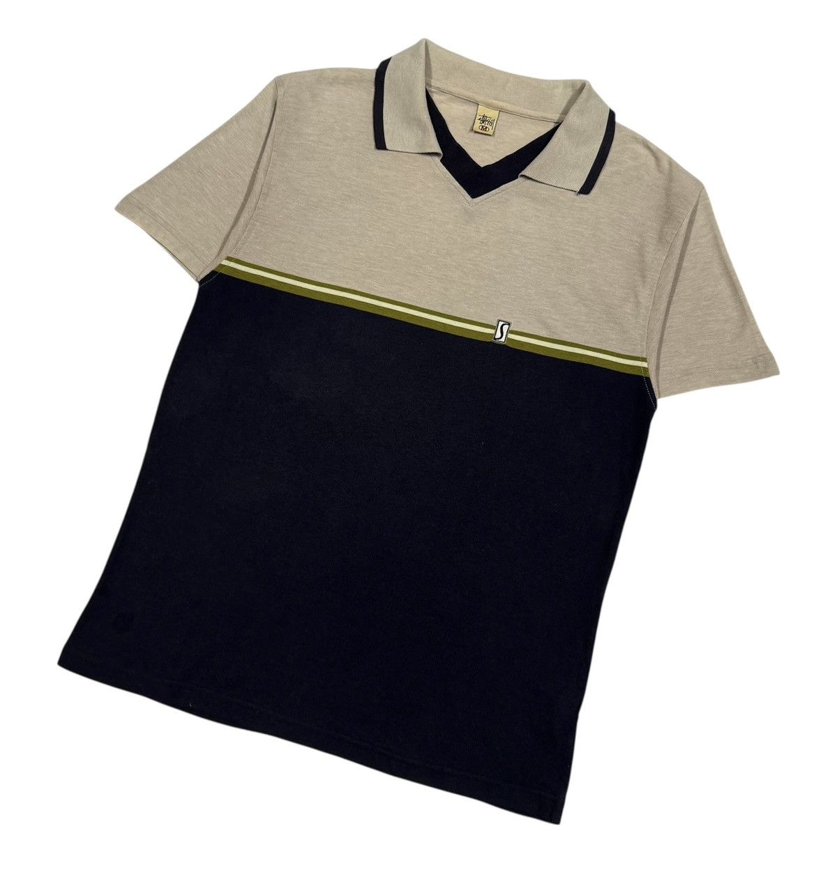 Stussy Vtg🔥90’s Stussy Striped Collar Sharp Multicolor Tee Size US M / EU 48-50 / 2 - 5 Thumbnail