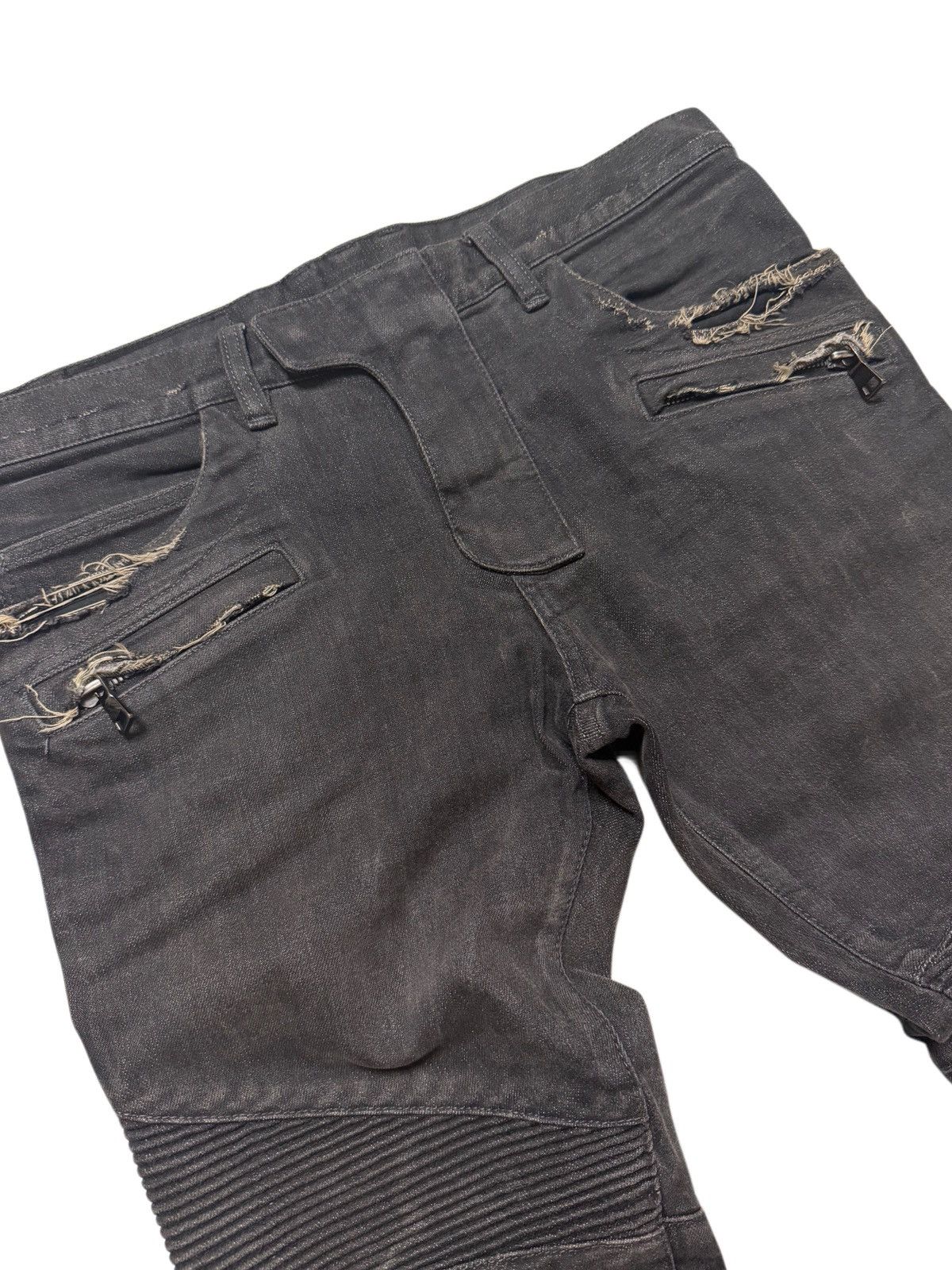 Balmain 2011 Balmain Biker Denim Size US 31 - 3 Thumbnail