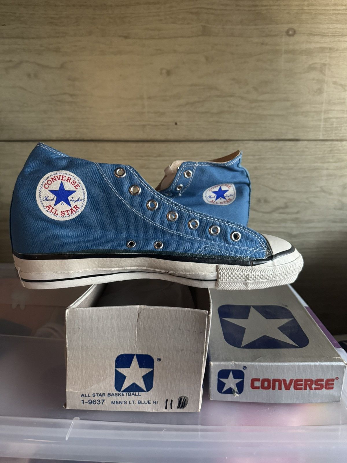 Deadstock Vintage Converse All Star Hi Sz 11 Blue Made in US