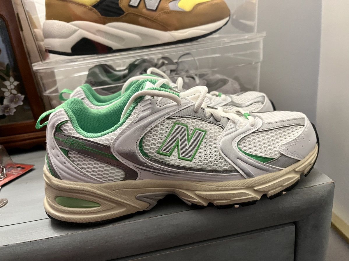 New Balance Size 9.5 New Balance 530 Pine Leaf White & Green Deadstock Size US 9.5 / EU 42-43 - 7 Thumbnail