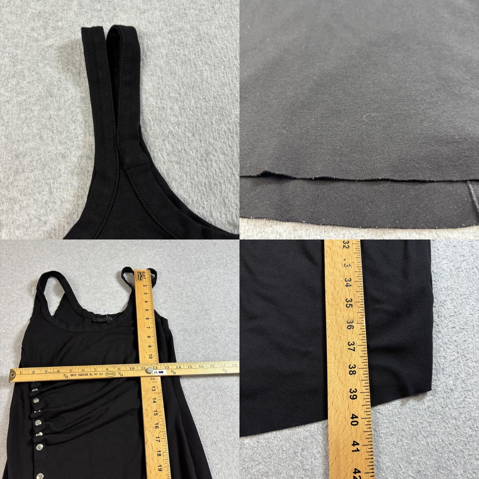 Allsaints AllSaints Dress Women US 6 UK 10 Black Hatti SL Side Snaps Fitted Club Party Y2K Dress Size M / US 6-8 / IT 42-44 - 8 Thumbnail