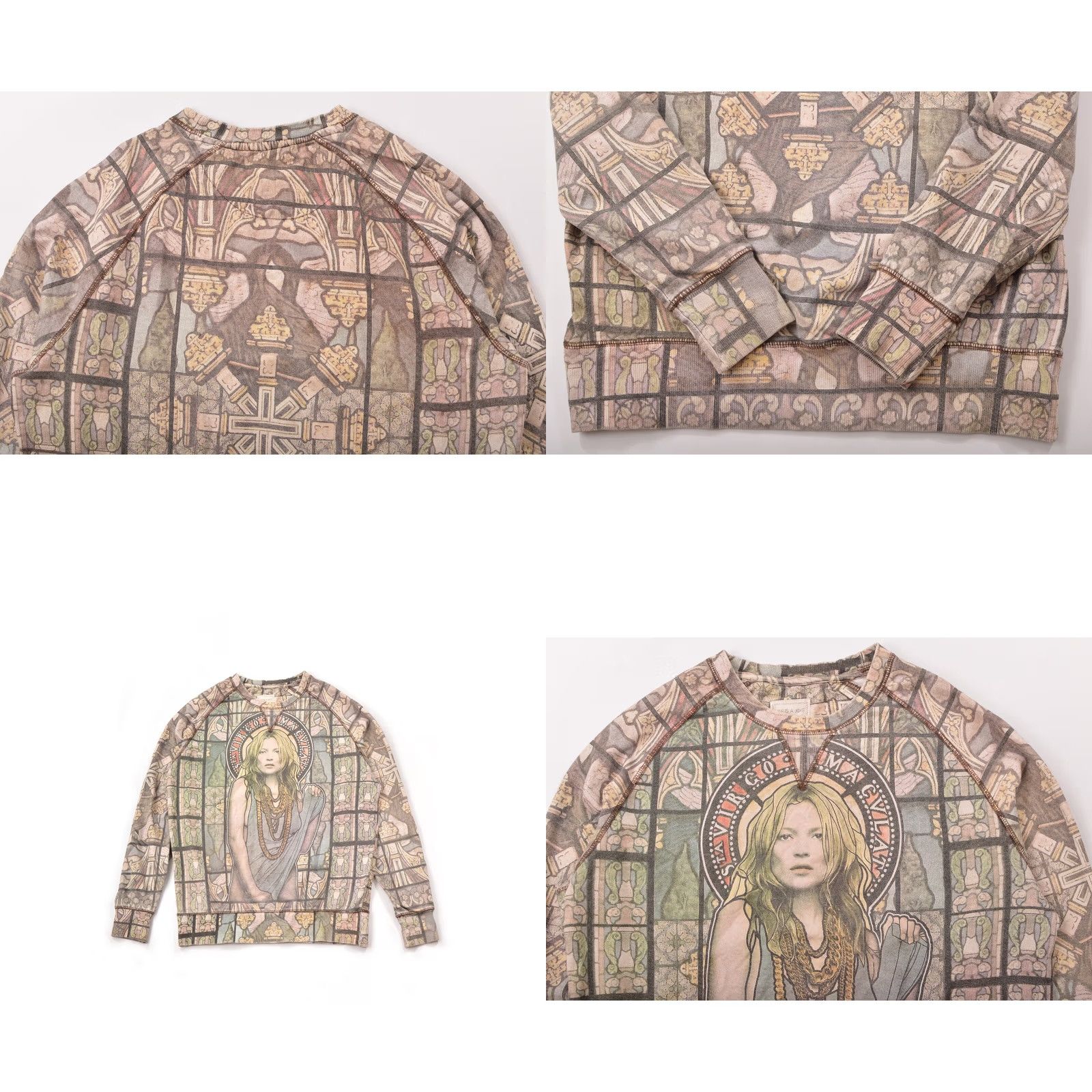 Eleven Paris Eleven Paris Sweatshirt Womens L Fix Rosse SW Fullprint Saint Kate Moss Multicolor Size L / US 10 / IT 46 - 8 Thumbnail