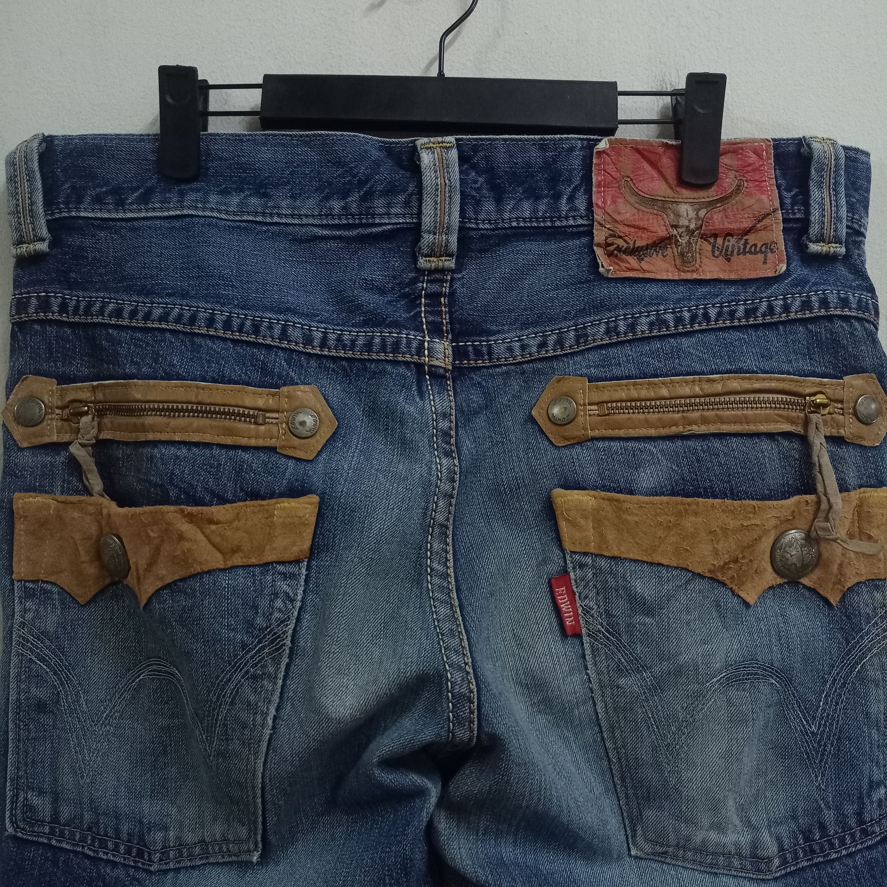 Edwin Exclusive Vintage Edwin Japan Faded Blue Ripped Loose Jeans Size US 36 / EU 52 - 8 Thumbnail