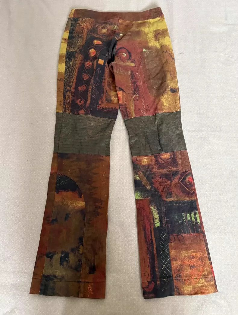 Yohji Yamamoto Vintage Printed Pants with Leather Inserts-2506 Size 28" / US 6 / IT 42 - 7 Thumbnail