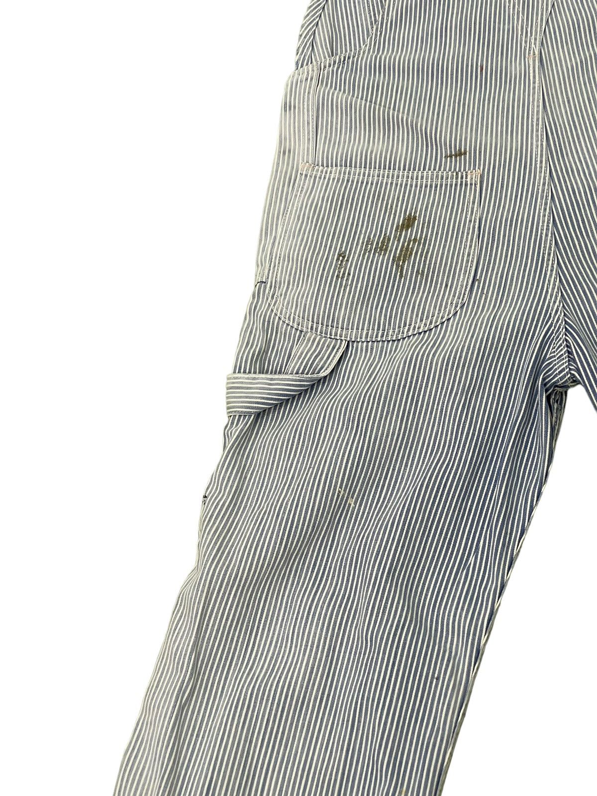 Edwin Hickory Overalls Vtg 90s Edwin Japan Paint Splashed 7🟦3 Size US 35 - 16 Thumbnail