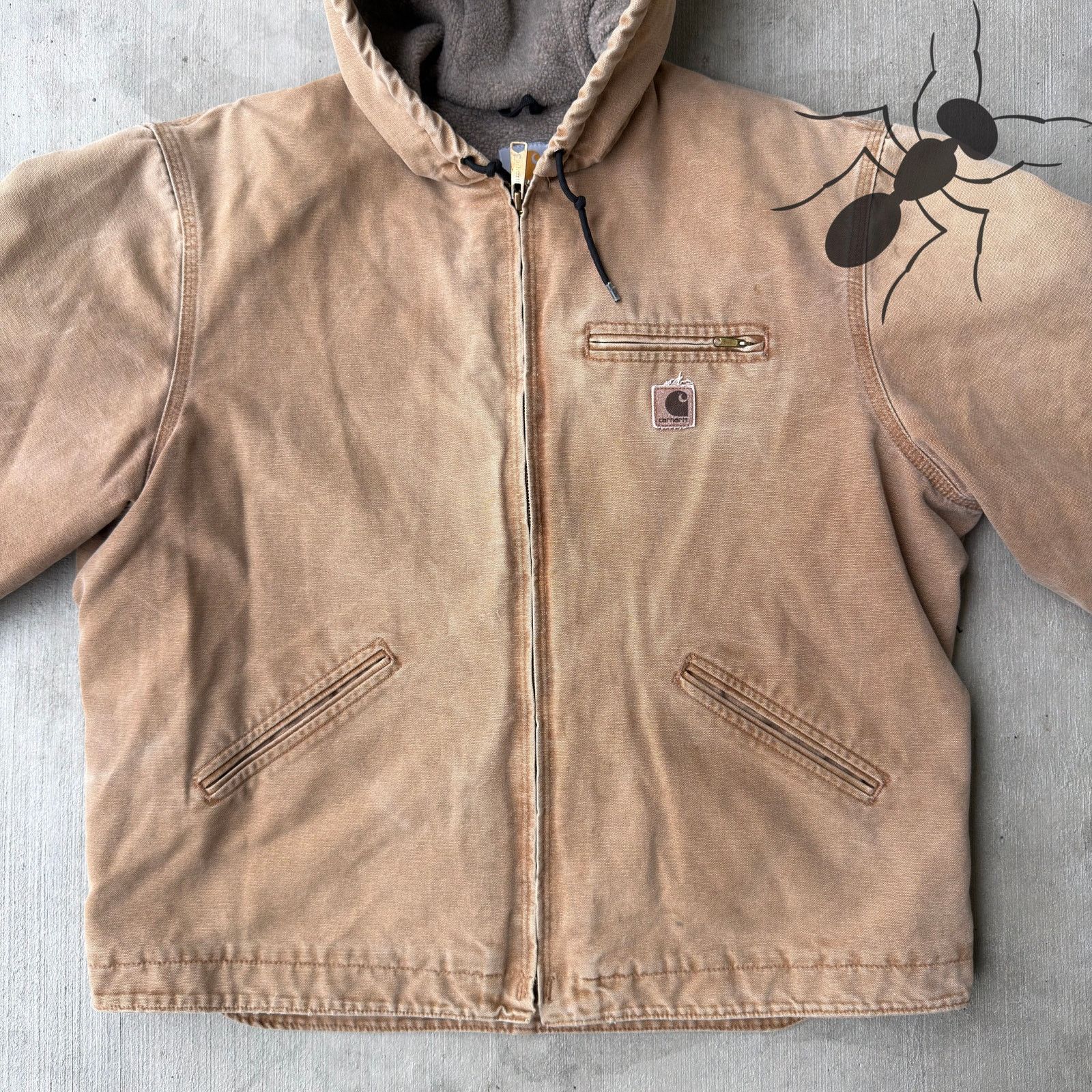 Carhartt × Vintage Carhartt J141 brown Sierra work wear jacket Size US XL / EU 56 / 4 - 3 Thumbnail