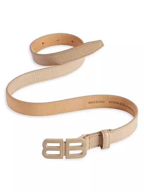 Balenciaga o1mt1gz1024 Size: 85 / BB Hourglass Thin Belt Crocodile Size ONE SIZE - 2 Thumbnail