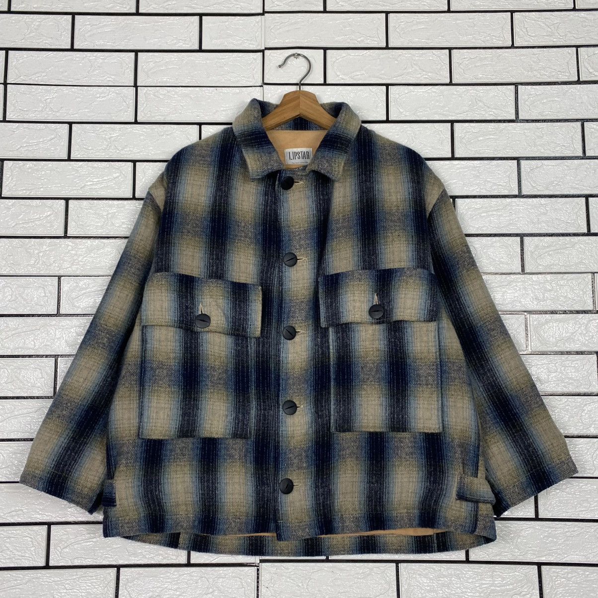 Japanese Brand 🔥VINTAGE WOOL JACKET TARTAN DESIGN LIPSTAR ISSEY MIYAKE Size US M / EU 48-50 / 2 - 1 Thumbnail