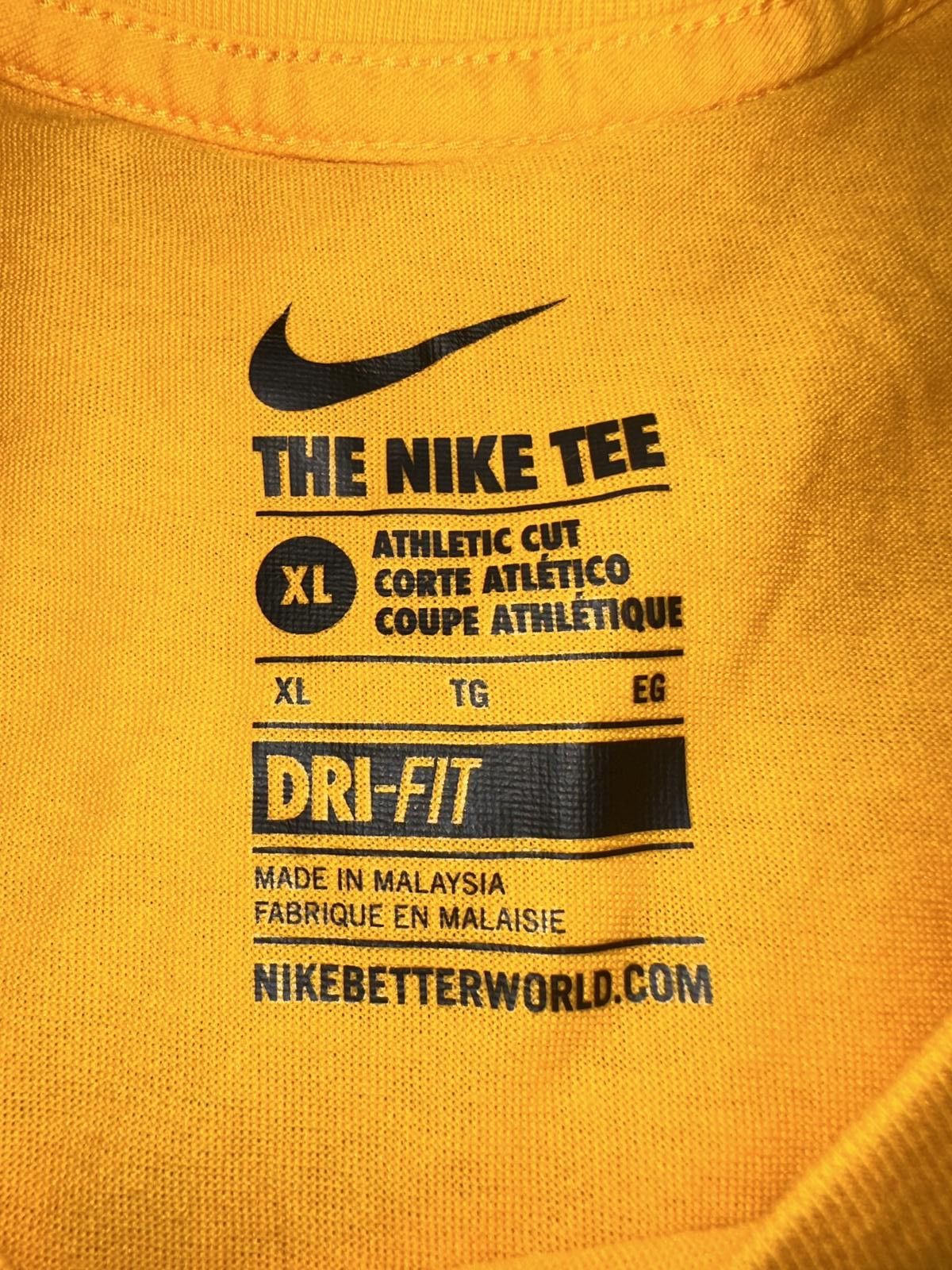 Nike Nike Dri-Fit Ninja Skull Graphic Yellow Shirt 2016 Size US XL / EU 56 / 4 - 3 Thumbnail
