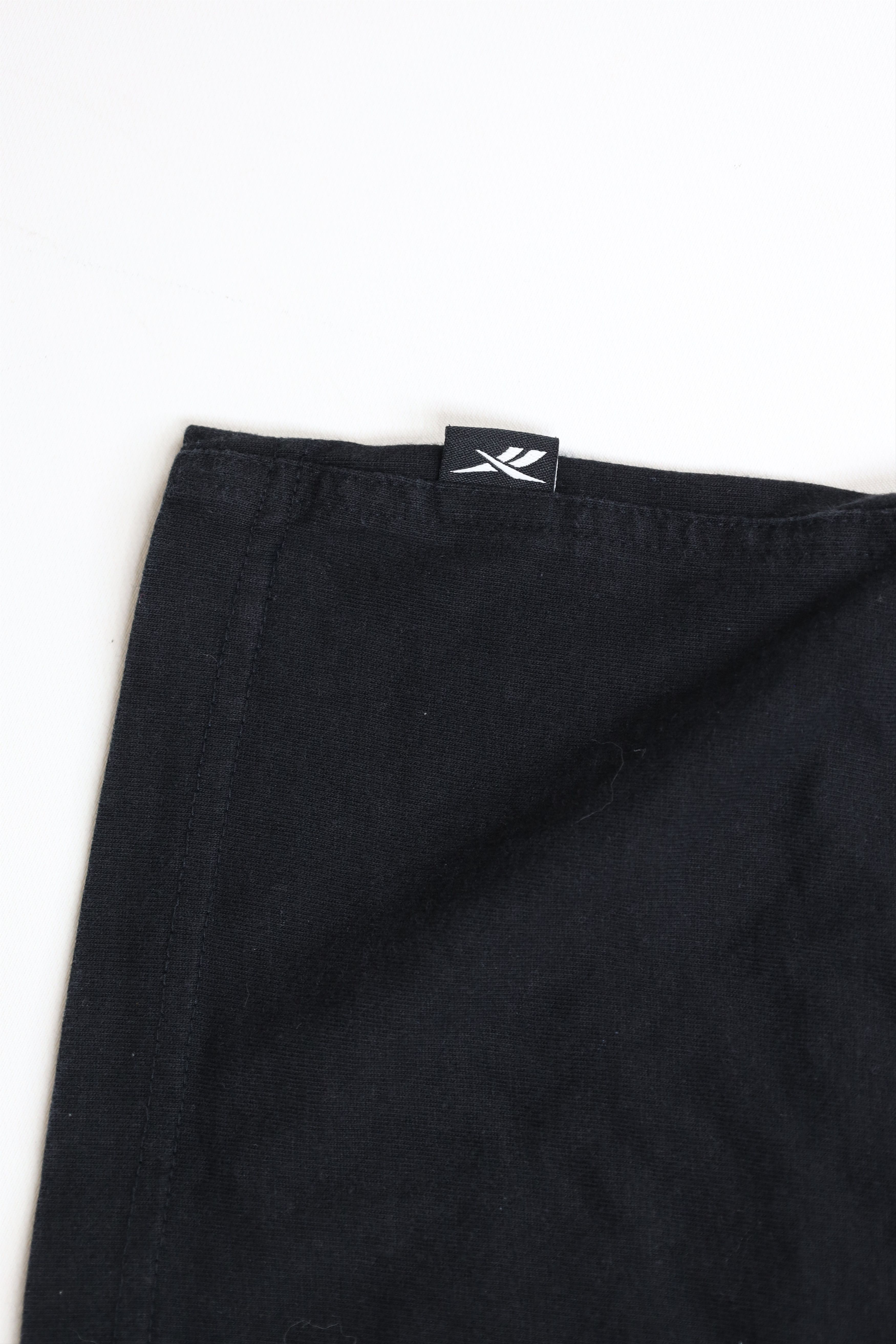 Reebok × Vintage Vintage 90s Reebok Spell Out Above Knee Cotton Shorts Black Size US 36 / EU 52 - 6 Thumbnail