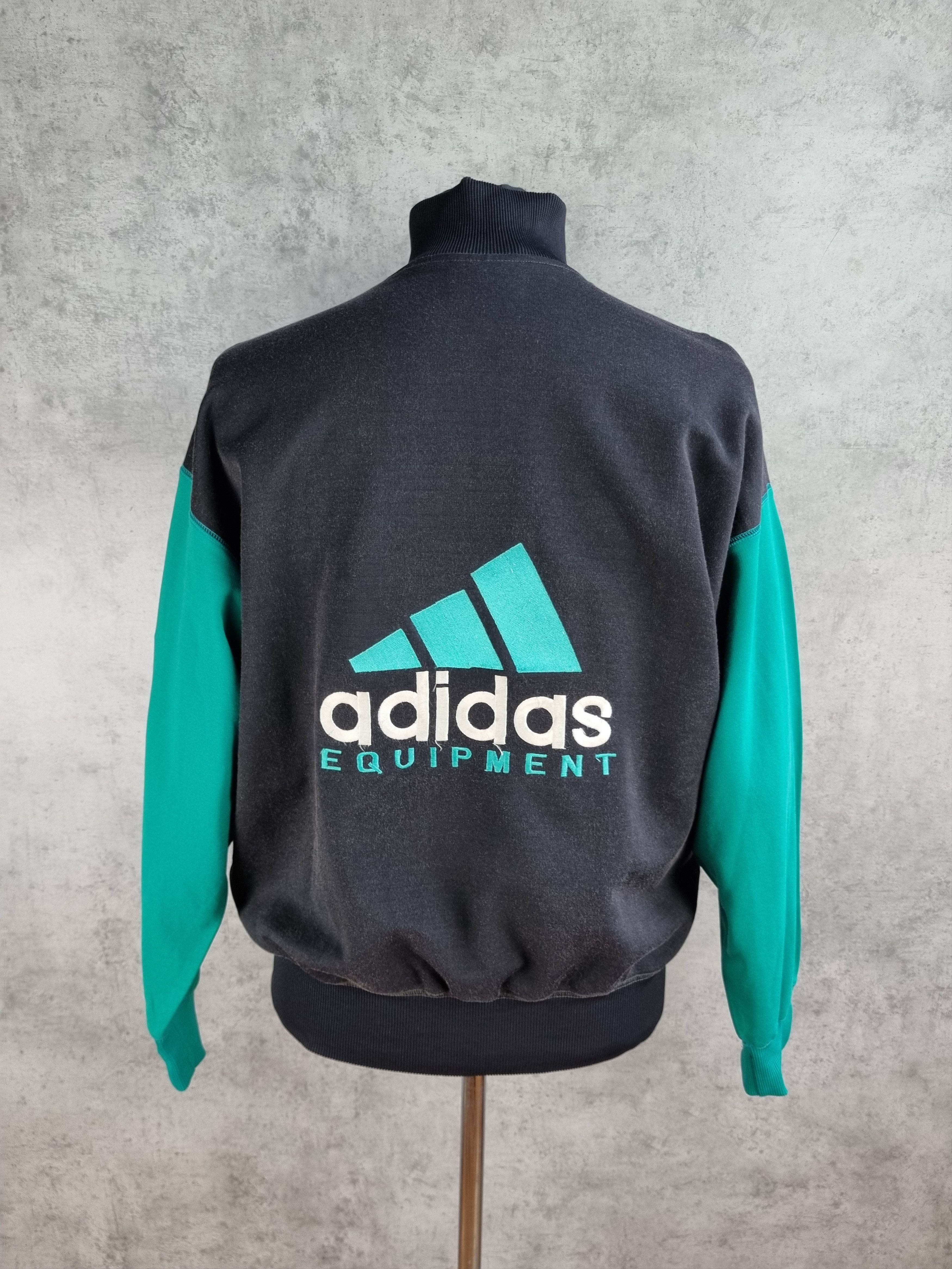 Adidas × Vintage 80s ADIDAS Equipment Vintage half zip up sweatshirt Size US M / EU 48-50 / 2 - 1 Thumbnail