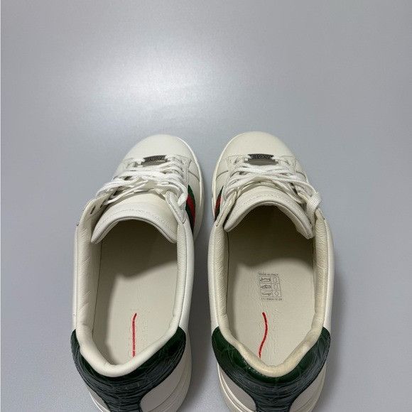 Gucci Gucci Ace Leather Web Low-Top Sneakers White Men’s GG 7/US 8 Size US 8 / EU 41 - 5 Thumbnail