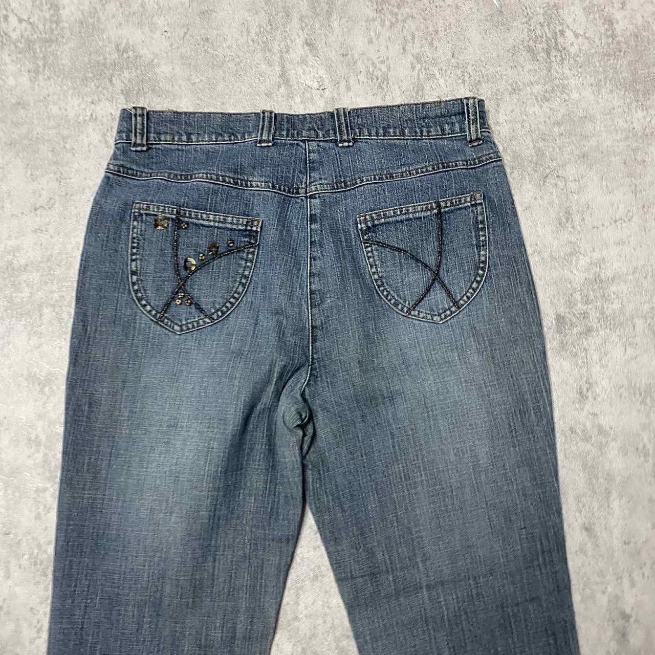 Other Y2K Miss Me embroidered blue jeans #y2kfashion Size 34" / US 12 / IT 48 - 4 Thumbnail