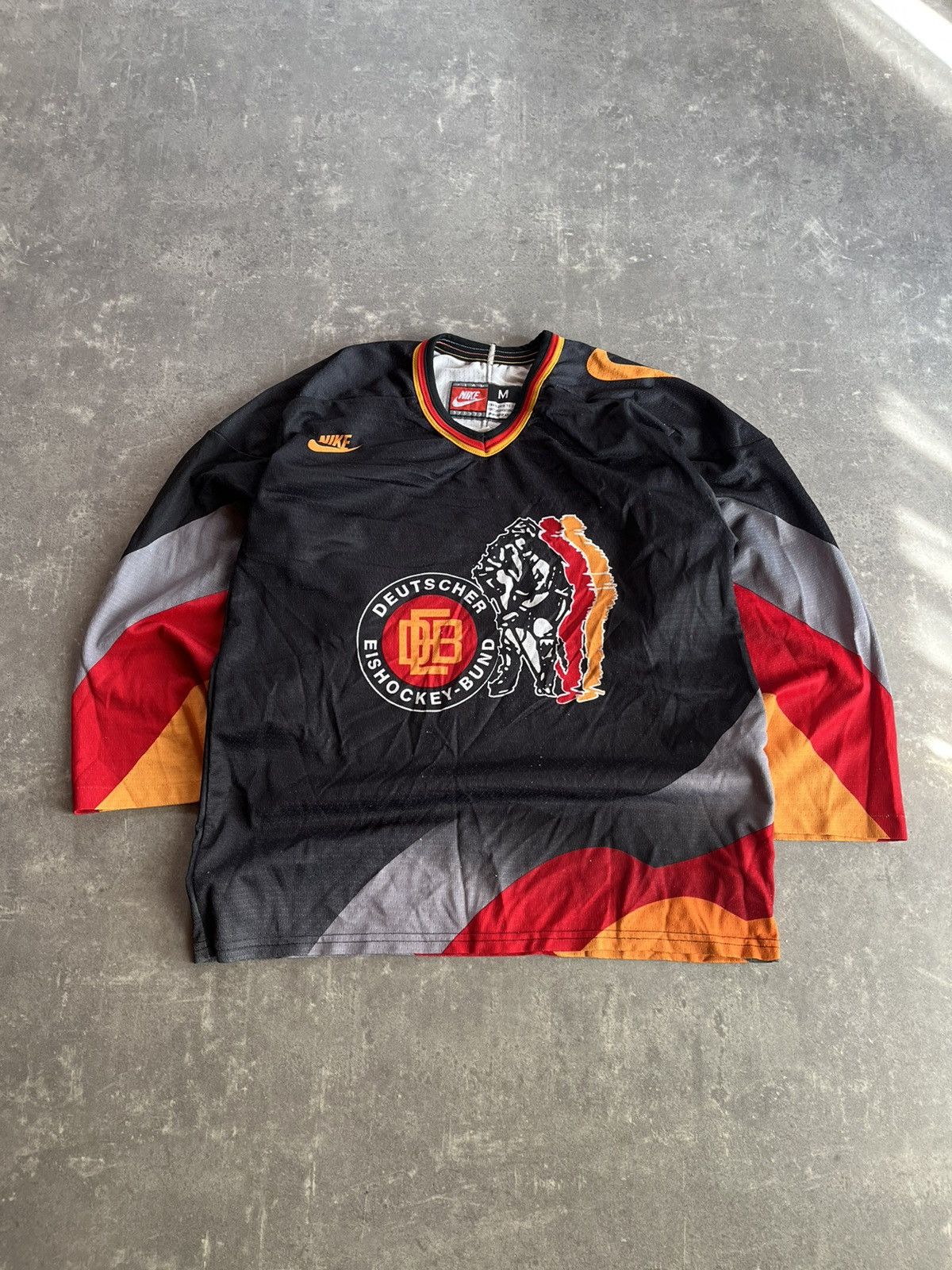 Nike Vintage Germany Deutschland 1996 Away Nike Hockey Jersey M Size US M / EU 48-50 / 2 - 1 Thumbnail