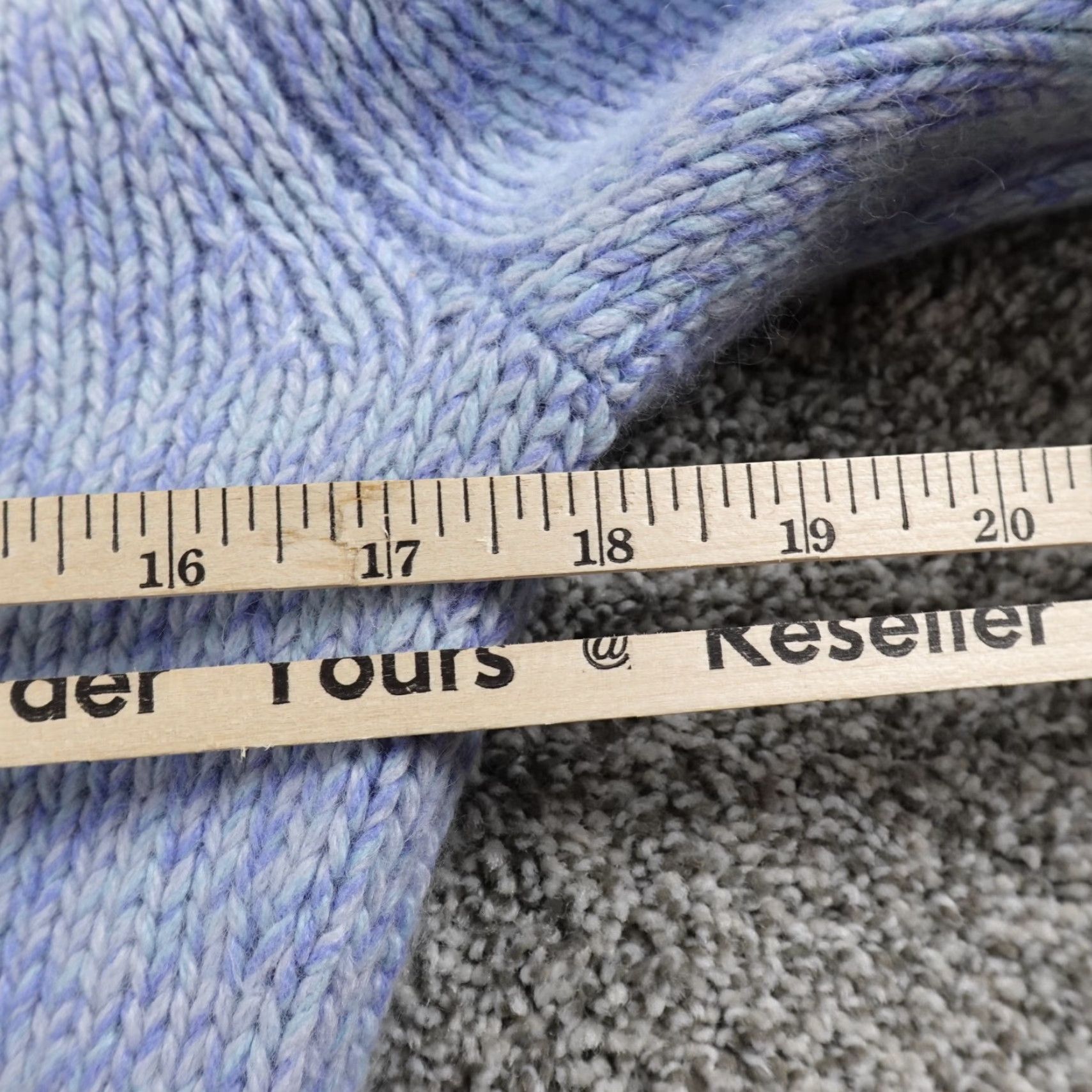 Express Express Sweater Womens M Blue Cable-Knit Turtleneck Pullover Merino Wool Cashmere Angora Size M / US 6-8 / IT 42-44 - 6 Thumbnail