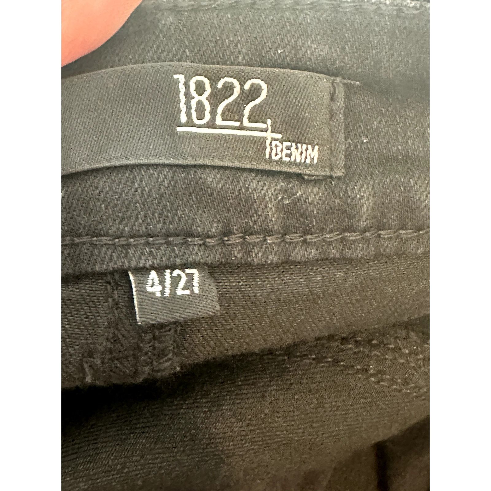 Other 1822 Womens Black Flare Denim Mid Rise Cotton Blend 4/27 NWT Size 27" / US 4 / IT 40 - 9 Thumbnail