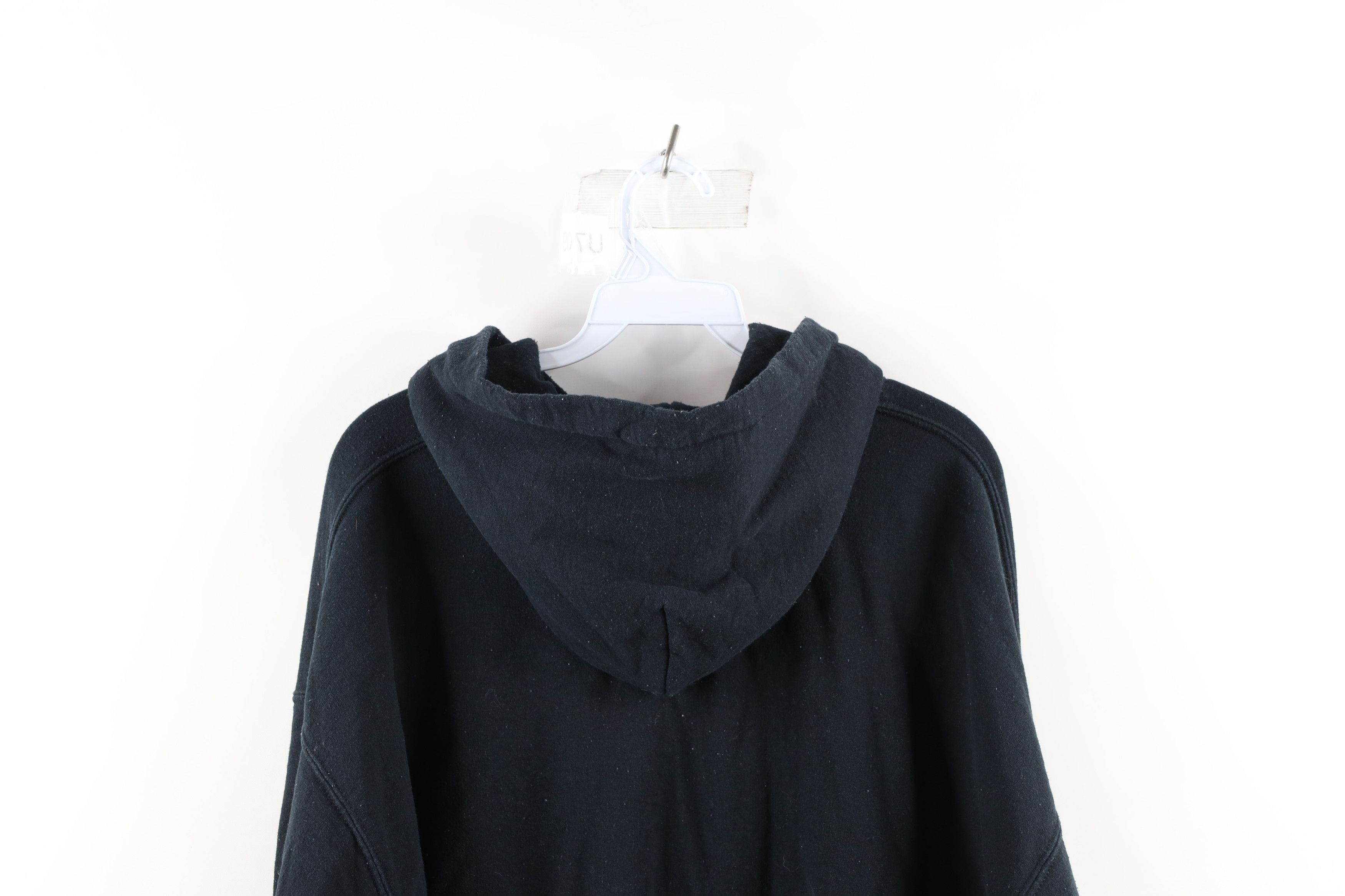Vintage Vintage 90s Streetwear Distressed Hoodie Sweatshirt Black Size US XXL / EU 58 / 5 - 10 Thumbnail