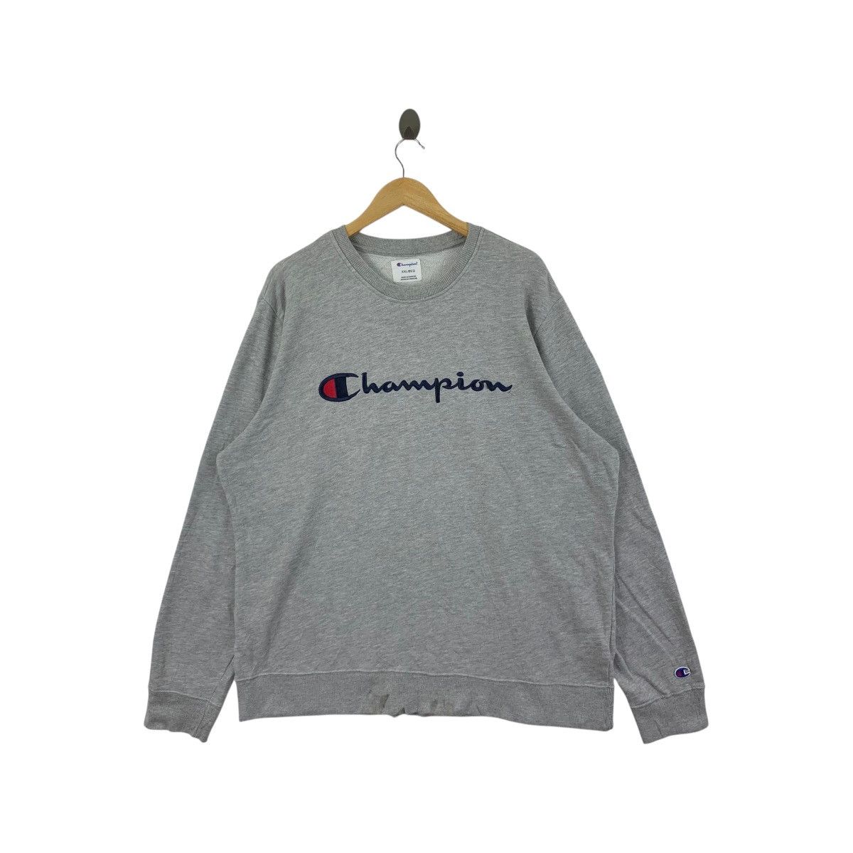 Champion Vintage CHAMPION USA Script Embroidered Brand Sweatshirt Size US XXL / EU 58 / 5 - 1 Thumbnail