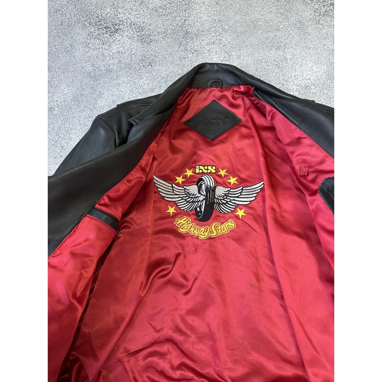 Vintage VTG IXS Highway Star Biker Heavy Leather Jacket Size US L / EU 52-54 / 3 - 6 Thumbnail