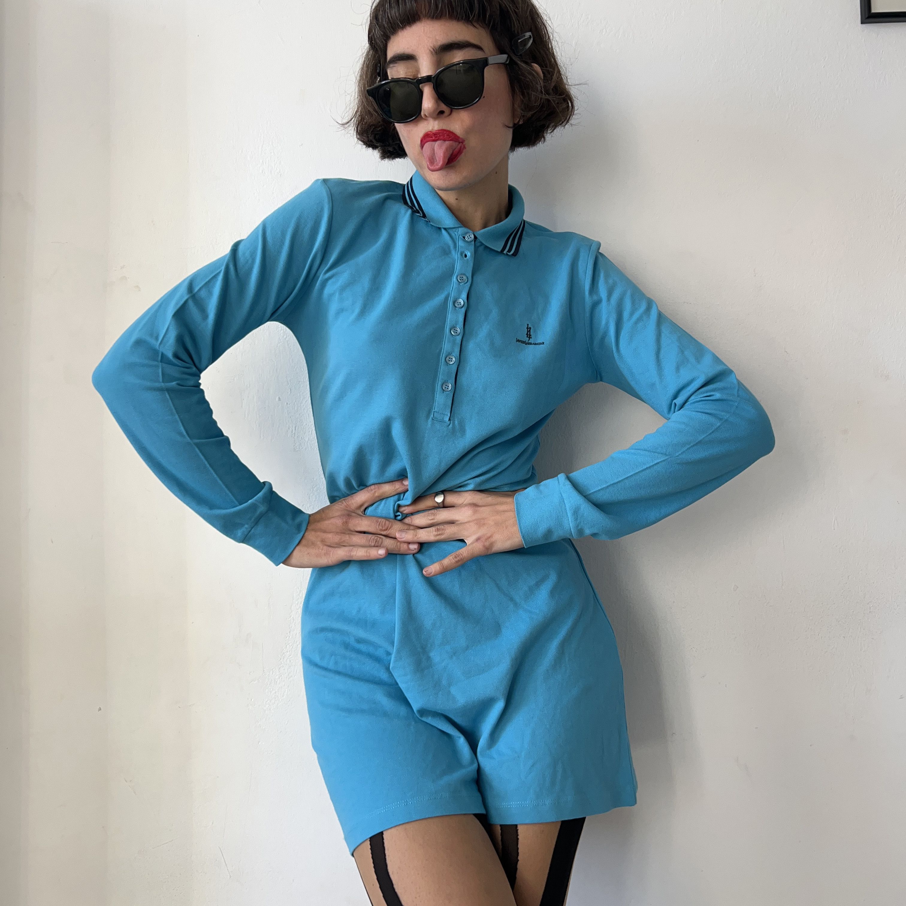 Vintage Vintage blue mod polo dress Size L / US 10 / IT 46 - 6 Thumbnail
