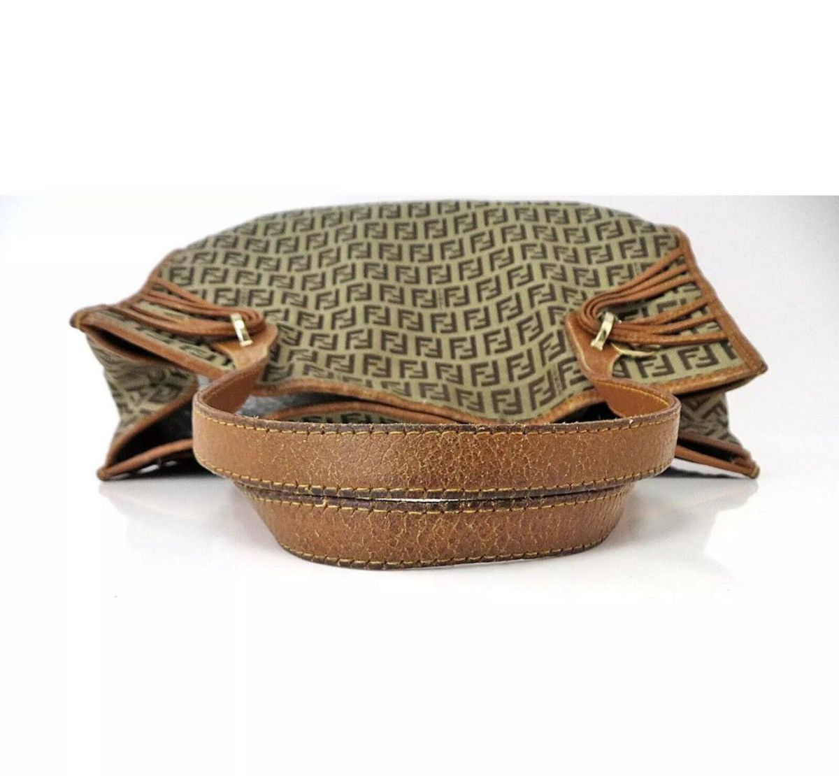 Fendi Fendi Zucchino Zucca Brown Tote Bag Medium Size ONE SIZE - 5 Thumbnail