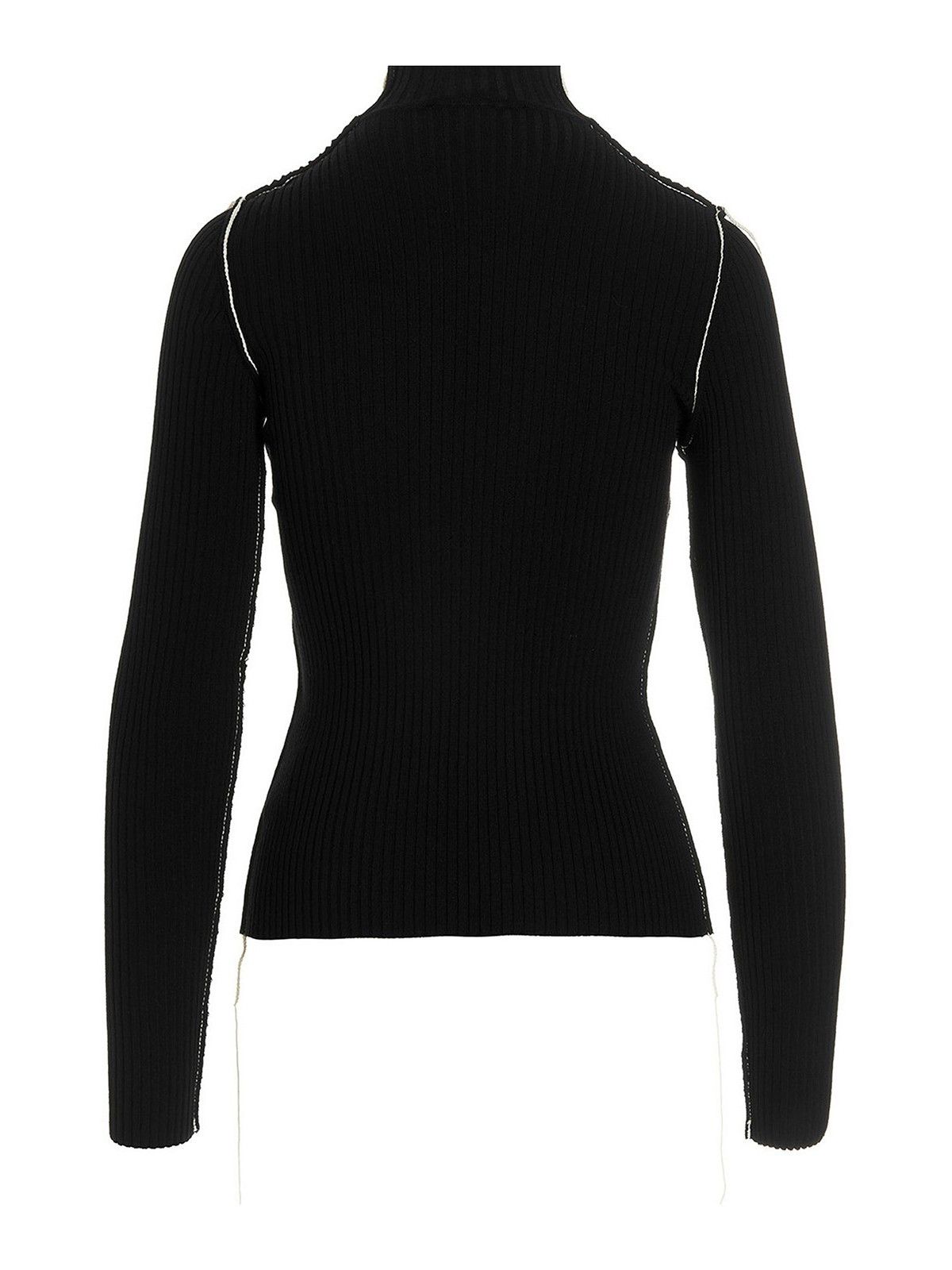Off-White o1gr1nt1124 Outline Turtleneck Sweater in Black Size S / US 4 / IT 40 - 2 Thumbnail