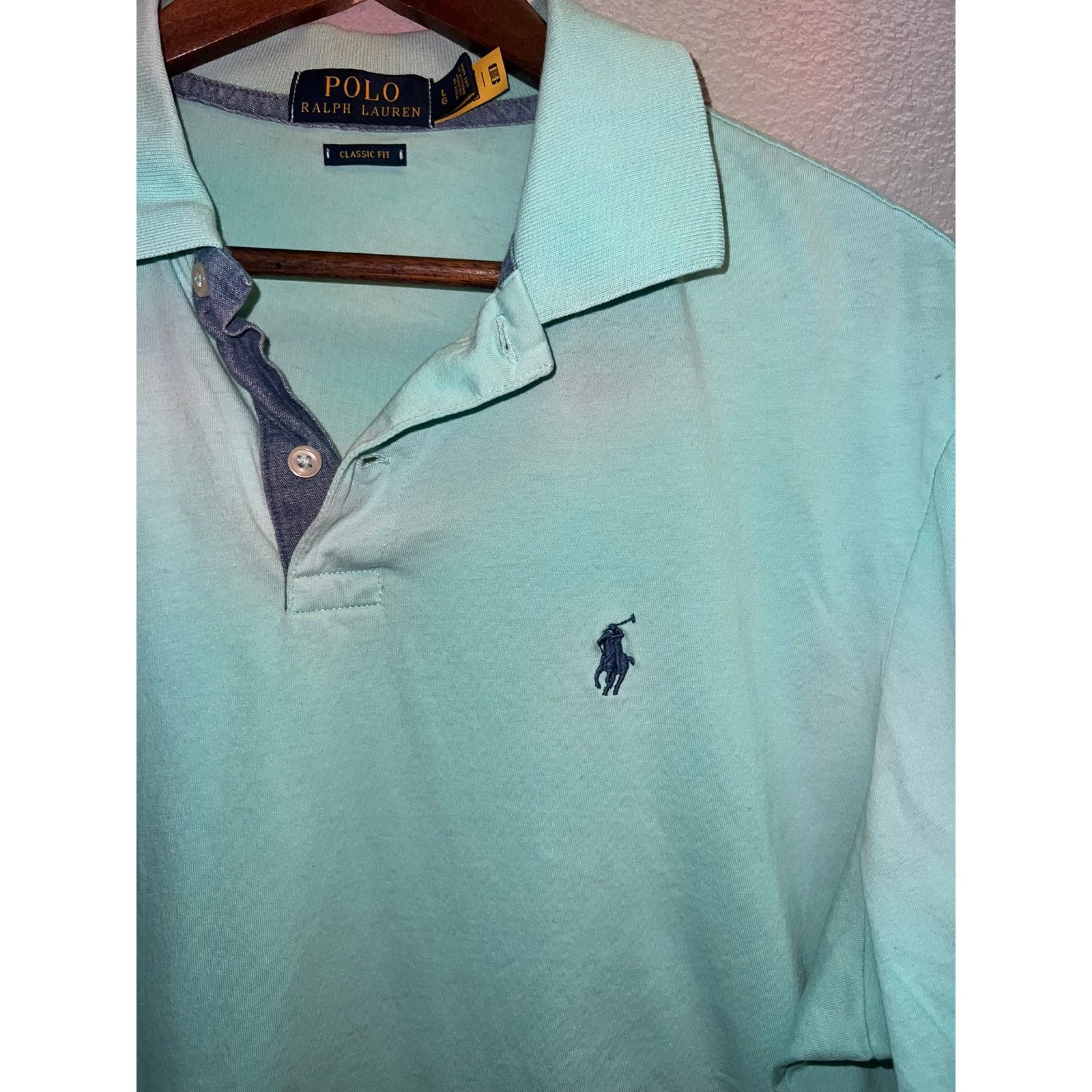 Polo Ralph Lauren Polo Ralph Lauren Polo Shirt Classic Fit Turquoise SS Large Size US L / EU 52-54 / 3 - 3 Thumbnail