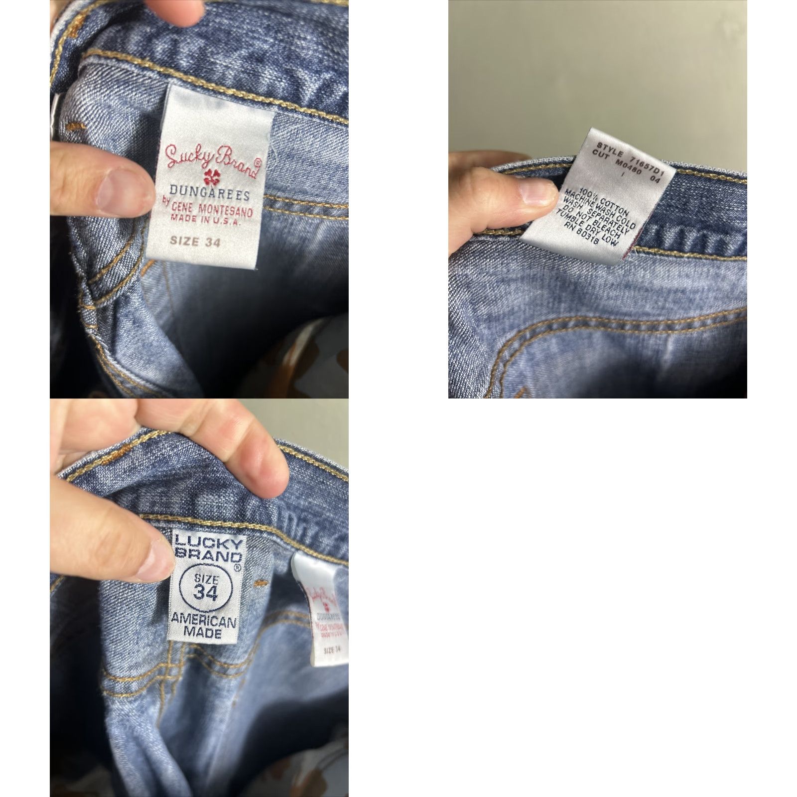 Lucky Brand VINTAGE Lucky Brand Jeans Men Regular 34x31 Blue Medium Wash Straight USA Size US 34 / EU 50 - 9 Thumbnail