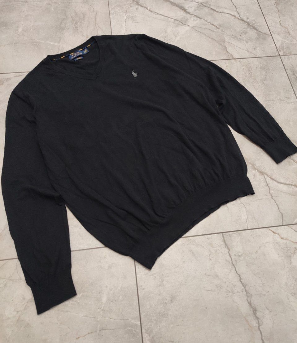 Polo Ralph Lauren Polo Ralph Lauren Black V-neck sweater cotton XXL size Size US XXL / EU 58 / 5 - 2 Thumbnail
