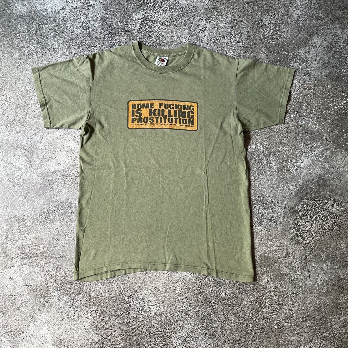 Vintage Vintage Y2K Sun Faded Graphic Tee Grunge Streetwear Slim M Size US M / EU 48-50 / 2 - 2 Thumbnail