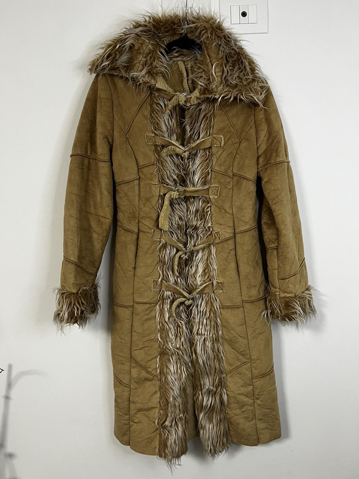 non Y2k brown afghan style coat fur s beige Size S / US 4 / IT 40 - 1 Thumbnail