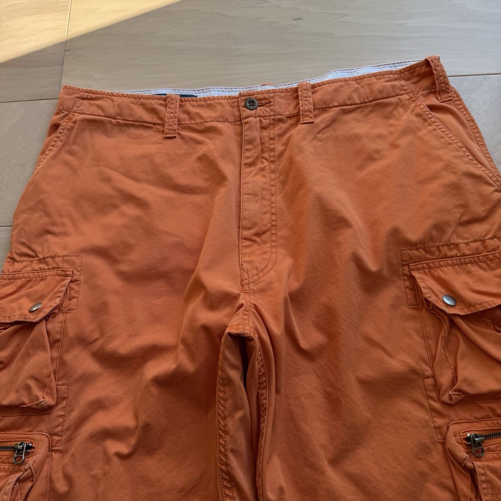 Polo Ralph Lauren × Vintage Vintage Polo Ralph Lauren Cargo Shorts 38 Orange Paratrooper Size US 38 / EU 54 - 3 Thumbnail