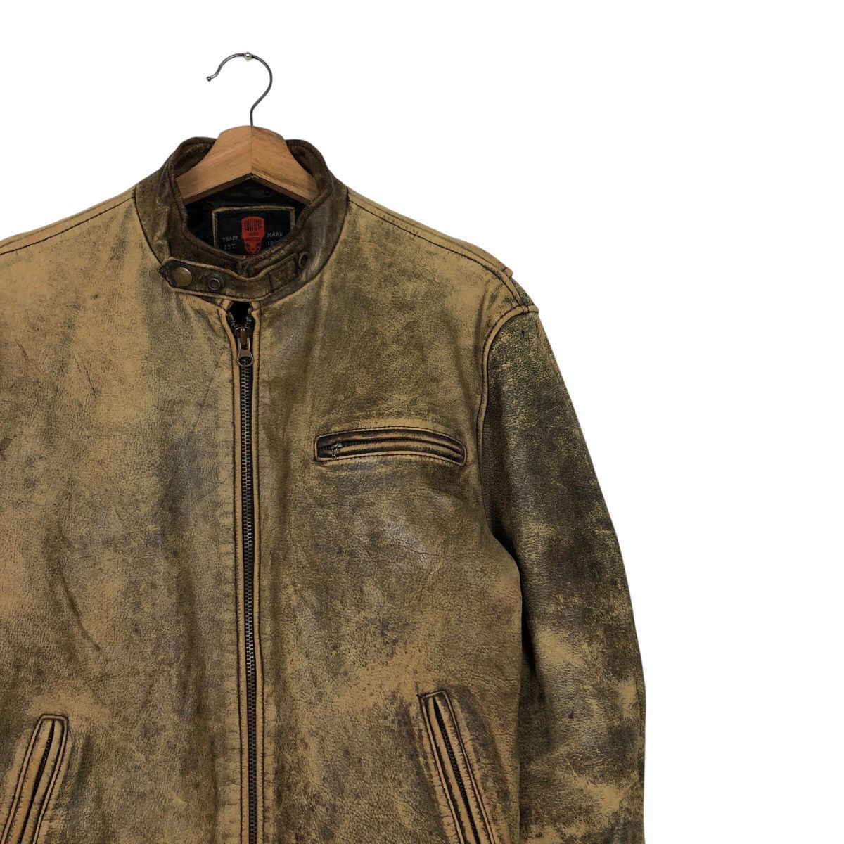 Japanese Brand 📌Vintage True Leather Biker Jacket On Time Road Master Rare Size US L / EU 52-54 / 3 - 7 Thumbnail