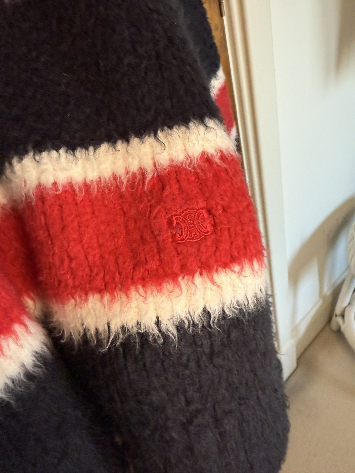 Celine $1.35k 🤑 FW24 Celine striped sweater Hedi Slimane sample Size US L / EU 52-54 / 3 - 15 Thumbnail