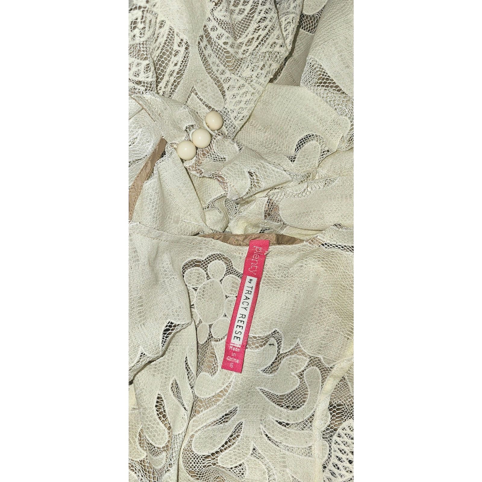 Anthropologie New Ivoire Lace Dress by Tracy Reese $188 SIZE 6 Ivory Midi Size M / US 6-8 / IT 42-44 - 6 Thumbnail