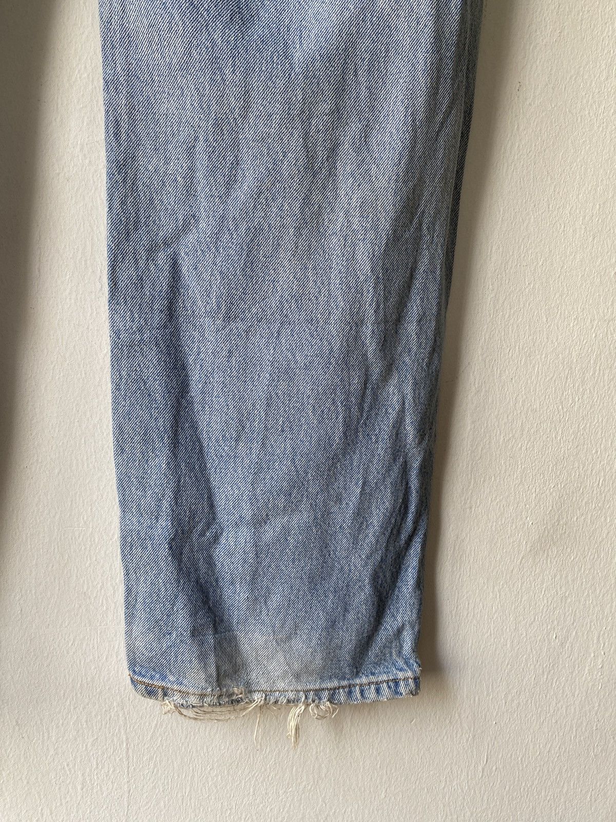 Levi's Vintage 90s Levi’s 501 Distressed Trashed Denim Size US 35 - 13 Thumbnail
