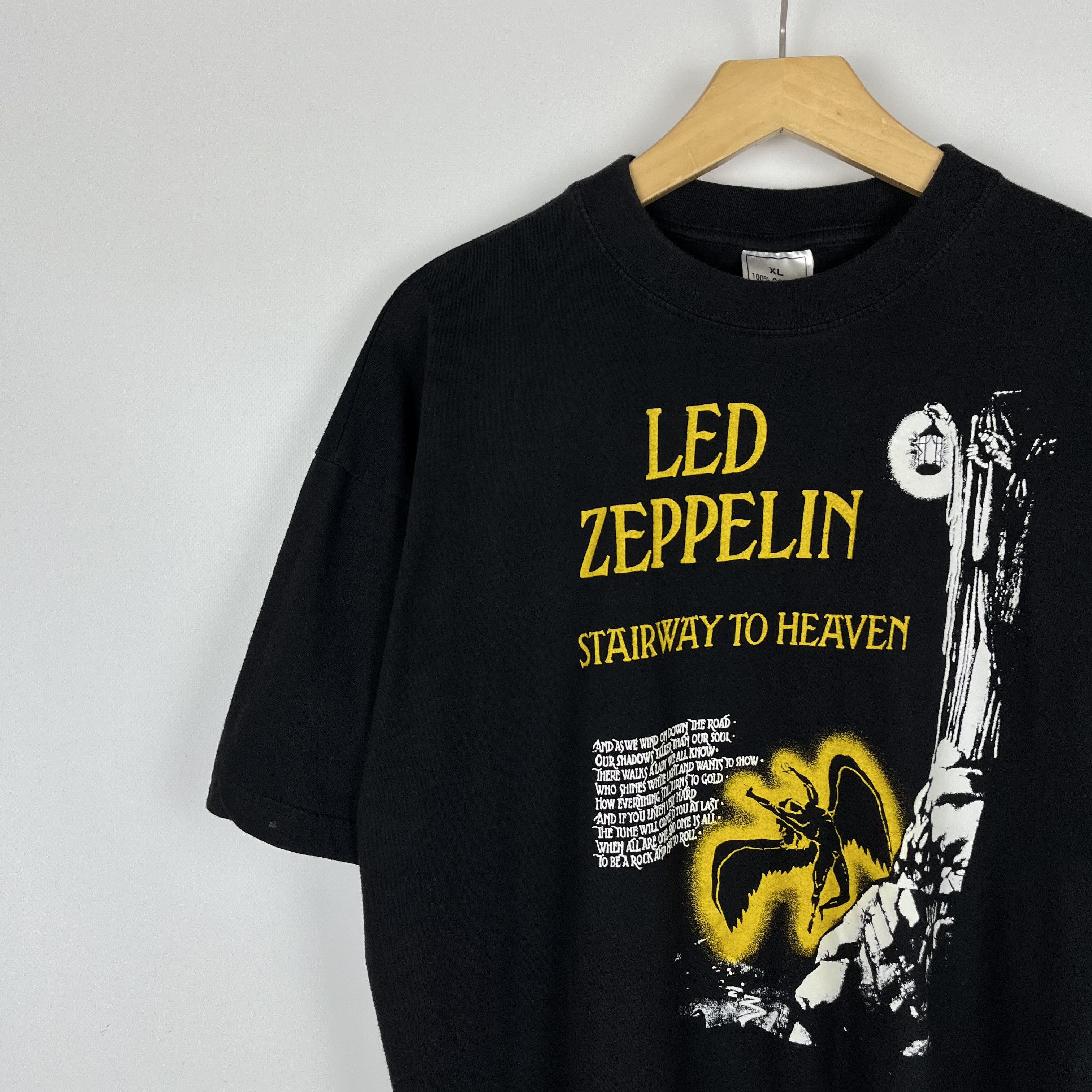Band Tees Vintage Led Zeppelin Stairway To Heaven Band T Shirt 90’s Size US XL / EU 56 / 4 - 5 Thumbnail