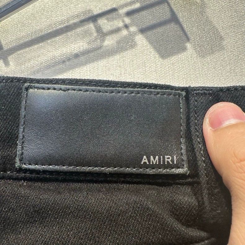 Amiri Amiri Black Zebra Line Destroyed Jeans Size US 31 - 6 Thumbnail