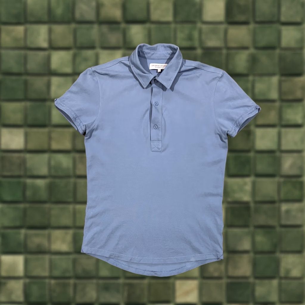 Orlebar Brown Orlebar Brown Polo Shirt Blue 100% Cotton Short Sleeve Size M Tailored Fit Mens Shirt Size US M / EU 48-50 / 2 - 1 Thumbnail
