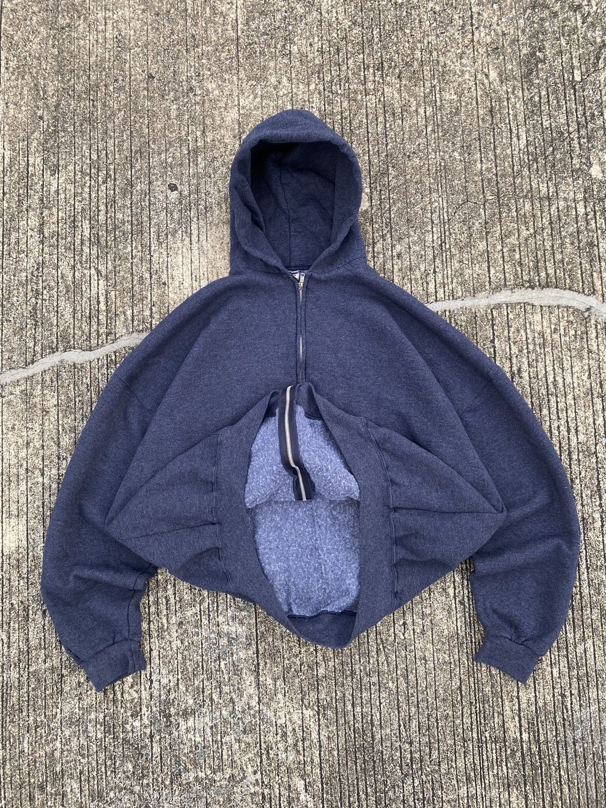 Vintage Vintage Russell Athletic Zip Up Hoodie Dark Gray Size US XXL / EU 58 / 5 - 4 Thumbnail