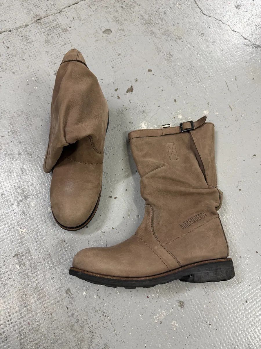 Dirk Bikkembergs 2000s Bikkembergs Beige Brown Eroded Leather Ankle Boots Size US 8 / EU 41 - 3 Thumbnail