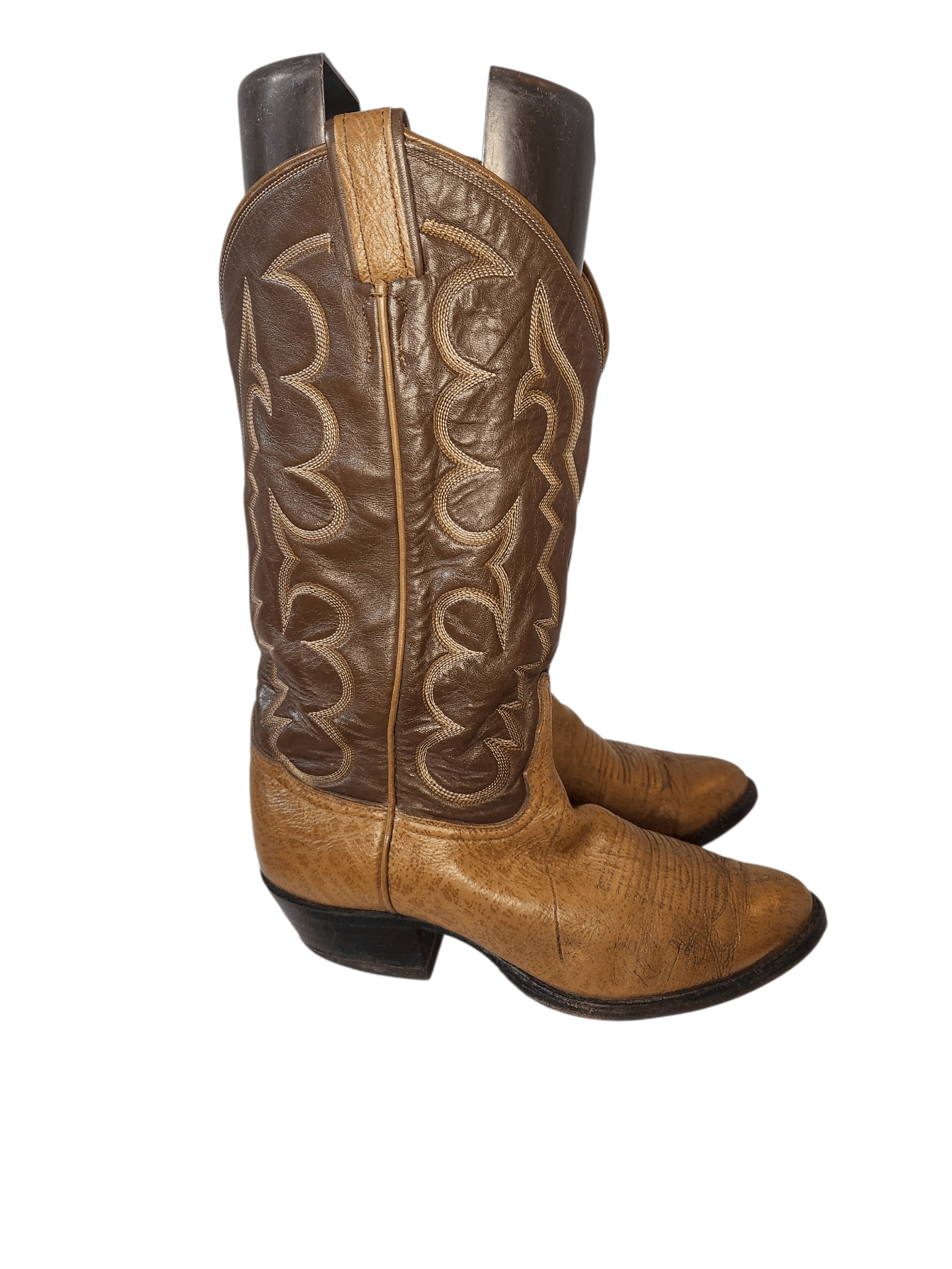 Tony Lama 2 TONES WESTERN COWBOY VINTAGE 80'S Size US 8 / EU 41 - 1 Thumbnail