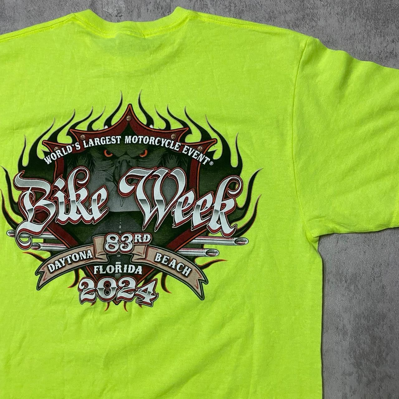 Other Neon green Daytona Beach Bike Week 2024 T-shirt Size US L / EU 52-54 / 3 - 2 Thumbnail