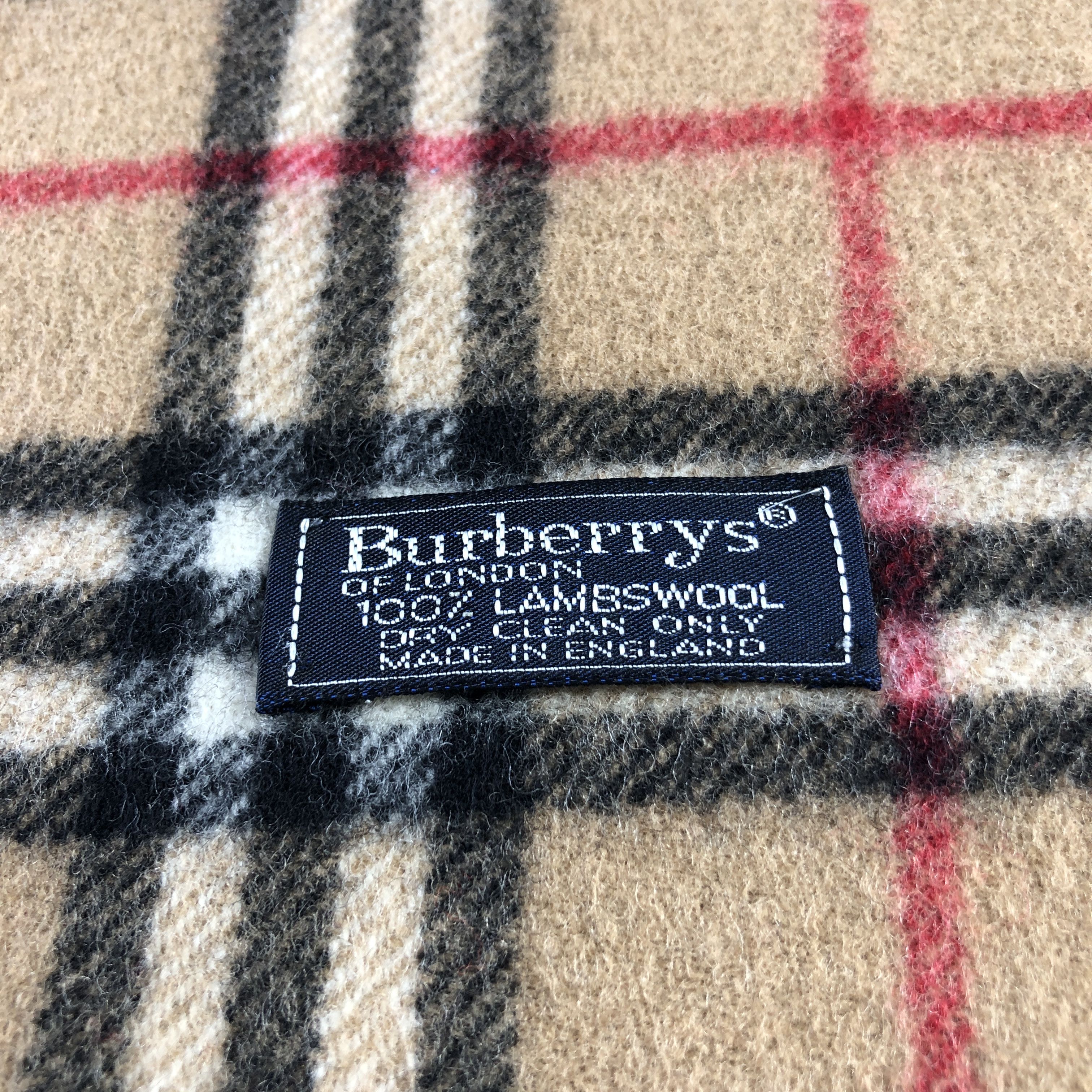 Burberry Burberrys Tan Nova Check Wool Scarf Muffler V2865 Size ONE SIZE - 4 Thumbnail